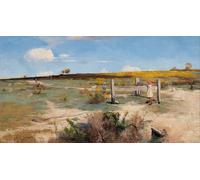 IPLUPJDY Astratta Della Poster Stampe su Tela Murale Dipinto Gorse in fiore all'inizio estate di Arthur Streeton per Decorazioni per la Casa 60x90cm
