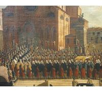 IPLUPJDY Astratta Della Poster Stampe su Tela Murale Dipinto i Funerali del Doge nella Chiesa dei Santi E Paolo di Gabriele Bella per Decorazioni per la Casa 60x90cm