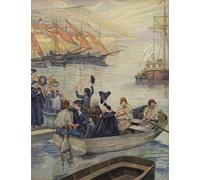 IPLUPJDY Astratta Della Poster Stampe su Tela Murale Dipinto il giovane Napoleone Bonaparte lascia la Corsica di Jacques Marie Gaston Onfray De Breville per Decorazioni per la Casa 60x90cm