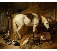 IPLUPJDY Astratta Della Poster Stampe su Tela Murale Dipinto il pasto di mezzogiorno di John Frederick Herring Senior per Decorazioni per la Casa 60x90cm