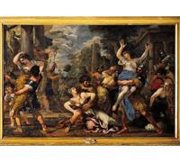 IPLUPJDY Astratta Della Poster Stampe su Tela Murale Dipinto il Ratto delle Sabine dipinto di Pietro Da Cortona per Decorazioni per la Casa 60x90cm