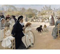 IPLUPJDY Astratta Della Poster Stampe su Tela Murale Dipinto Jardin Du Luxembourg Parigi di Albert Edelfelt per Decorazioni per la Casa 60x90cm