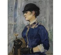 IPLUPJDY Astratta Della Poster Stampe su Tela Murale Dipinto Jeune Femme Au Chapeau Rond di Edouard Manet per Decorazioni per la Casa 60x90cm