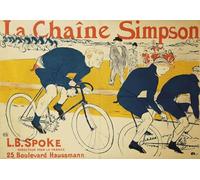 IPLUPJDY Astratta Della Poster Stampe su Tela Murale Dipinto la catena dei Simpson di Henri De Toulouse Lautrec per Decorazioni per la Casa 60x90cm