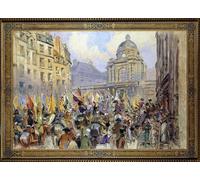 IPLUPJDY Astratta Della Poster Stampe su Tela Murale Dipinto la resa al senato dei trofei la battaglia di Ulm e Austerlitz di Jean Baptiste Edouard Detaille per Decorazioni per la Casa 60x90cm