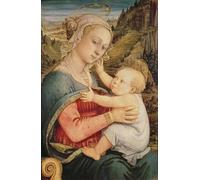 IPLUPJDY Astratta Della Poster Stampe su Tela Murale Dipinto Lady col Bambino di Fra Filippo Lippi per Decorazioni per la Casa 60x90cm