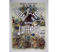 IPLUPJDY Astratta Della Poster Stampe su Tela Murale Dipinto Manifesto per lo Chateau a Toto con musica al Theatre du Palais Royal di Jules Cheret per Decorazioni per la Casa 60x90cm