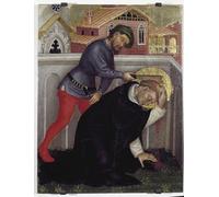 IPLUPJDY Astratta Della Poster Stampe su Tela Murale Dipinto Polittico Valle Romita Particolare del Martirio di San Pietro da Verona di Gentile Da Fabriano per Decorazioni per la Casa 60x90cm