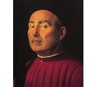 IPLUPJDY Astratta Della Poster Stampe su Tela Murale Dipinto Ritratto di uomo o Trivulzio di Antonello Da Messina per Decorazioni per la Casa 60x90cm