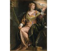 IPLUPJDY Astratta Della Poster Stampe su Tela Murale Dipinto Santa Caterina d'Alessandria in carcere di Paolo Veronese per Decorazioni per la Casa 60x90cm