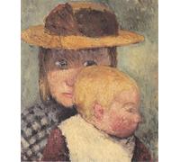 IPLUPJDY Astratta Della Poster Stampe su Tela Murale Dipinto Sonnige Kinder di Paula Modersohn Becker per Decorazioni per la Casa 60x90cm