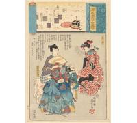 IPLUPJDY Astratta Della Poster Stampe su Tela Murale Dipinto Ukiyo E Parallels to the Cloudy Chapters of the Genji di Utagawa Kuniyoshi per Decorazioni per la Casa 60x90cm