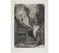 IPLUPJDY Astratta Della Poster Stampe su Tela Murale Dipinto Via della Vecchia Lanterna - Gustave Dore per Decorazioni per la Casa 60x90cm