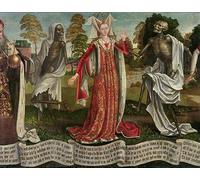 IPLUPJDY Astratta della Poster Stampe su Tela Tela da Arte Stampe Danse Macabre Empress di Bernt Notke per Decorazioni per la Casa 60x90cm
