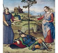 IPLUPJDY Astratta della Poster Tela Immaginie Stampe da Parete Visione di un cavaliere - Raffaello Sanzio Raffaello per L'arredamento Della Camera da Letto 60x90cm