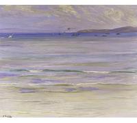 IPLUPJDY Dipinto su Tela Arte Della Parete su Tela Immagine Pittura Baia di Tangeri di John Lavery per Decorazioni per la Casa 60x90cm