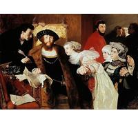 IPLUPJDY Dipinto su Tela Arte Della Parete su Tela Immagine Pittura Cristiano II firma la condanna a morte di Torben Oxe di Hjalmer Eilif Emanuel Peterssen per Decorazioni per la Casa 60x90cm