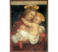 IPLUPJDY Dipinto su Tela Arte Della Parete su Tela Immagine Pittura Dama col Bambino di Fra Bartolommeo per Decorazioni per la Casa 60x90cm