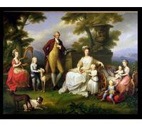 IPLUPJDY Dipinto su Tela Arte Della Parete su Tela Immagine Pittura Ferdinando Iv re di Napoli e la sua famiglia di Angelica Kauffmann per Decorazioni per la Casa 60x90cm