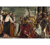 IPLUPJDY Dipinto su Tela Arte Della Parete su Tela Immagine Pittura Gesù guarisce il servo di un centurione di Paolo Veronese per Decorazioni per la Casa 60x90cm
