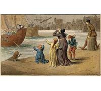 IPLUPJDY Dipinto su Tela Arte Della Parete su Tela Immagine Pittura I bambini piangono il loro mare di Frederic Theodore Lix per Decorazioni per la Casa 60x90cm