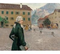 IPLUPJDY Dipinto su Tela Arte Della Parete su Tela Immagine Pittura il Giovane Mozart a Salisburgo di Otto Robert Nowak per Decorazioni per la Casa 60x90cm