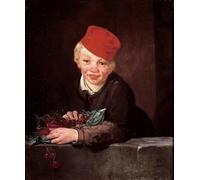 IPLUPJDY Dipinto su Tela Arte Della Parete su Tela Immagine Pittura il ladro di ciliegie dipinto di Edward Manet per Decorazioni per la Casa 60x90cm