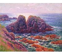 IPLUPJDY Dipinto su Tela Arte Della Parete su Tela Immagine Pittura il mare a Finistère di Henry Moret per Decorazioni per la Casa 60x90cm