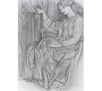 IPLUPJDY Dipinto su Tela Arte Della Parete su Tela Immagine Pittura Il silenzio di Dante Gabriel Rossetti per Decorazioni per la Casa 60x90cm