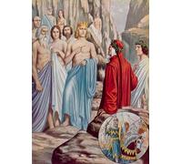 IPLUPJDY Dipinto su Tela Arte Della Parete su Tela Immagine Pittura Illustration for Dante's Divine Comedy by Tancredi Scarpelli per Decorazioni per la Casa 60x90cm