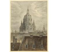 IPLUPJDY Dipinto su Tela Arte Della Parete su Tela Immagine Pittura la Frauenkirche di Dresda di Carl Gustav Carus per Decorazioni per la Casa 60x90cm
