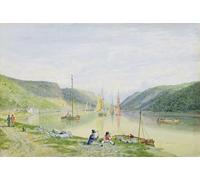 IPLUPJDY Dipinto su Tela Arte Della Parete su Tela Immagine Pittura la gola da sotto le mura del mare di Danby per Decorazioni per la Casa 60x90cm