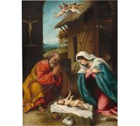 IPLUPJDY Dipinto su Tela Arte Della Parete su Tela Immagine Pittura la Natività di famoso artista per Decorazioni per la Casa 60x90cm