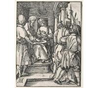 IPLUPJDY Dipinto su Tela Arte Della Parete su Tela Immagine Pittura la Piccola Passione di Pilato che si lava le di Albrecht Dürer per Decorazioni per la Casa 60x90cm