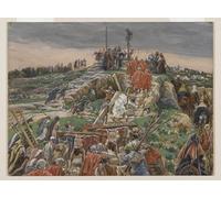 IPLUPJDY Dipinto su Tela Arte Della Parete su Tela Immagine Pittura la processione che si avvicina al Calvario di Jacques per Decorazioni per la Casa 60x90cm