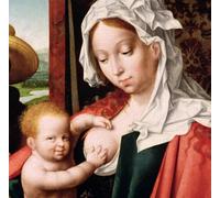 IPLUPJDY Dipinto su Tela Arte Della Parete su Tela Immagine Pittura la Sacra Famigliaolio su Dettaglio di di Joos Van Cleve per Decorazioni per la Casa 60x90cm