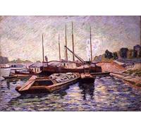 IPLUPJDY Dipinto su Tela Arte Della Parete su Tela Immagine Pittura la Senna a Charenton-le-pont di Jean Baptiste Armand Guillaumin per Decorazioni per la Casa 60x90cm