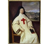 IPLUPJDY Dipinto su Tela Arte Della Parete su Tela Immagine Pittura Ritratto di Madre Angelique Arnauld Marie Arnauld di Philippe De Champaigne per Decorazioni per la Casa 60x90cm