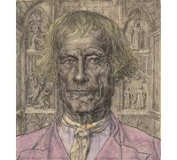 IPLUPJDY Dipinto su Tela Arte Della Parete su Tela Immagine Pittura Ritratto di un vecchio contadino davanti a una cattedrale di Jan Theodore Toorop per Decorazioni per la Casa 60x90cm
