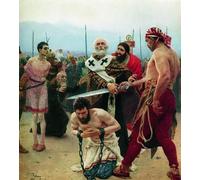 IPLUPJDY Dipinto su Tela Arte Della Parete su Tela Immagine Pittura San Nicola salva tre innocenti dalla morte di Il Ya Repin per Decorazioni per la Casa 60x90cm