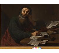 IPLUPJDY Dipinto su Tela Arte Della Parete su Tela Immagine Pittura San Paolo Apostolo Di Claude Vignon per Decorazioni per la Casa 60x90cm