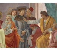 IPLUPJDY Dipinto su Tela Arte Della Parete su Tela Immagine Pittura San Pietro affronta Simon Mago davanti a Nerone di Filippino Lippi per Decorazioni per la Casa 60x90cm