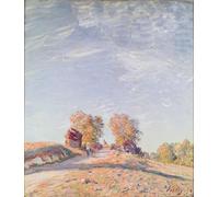 IPLUPJDY Dipinto su Tela Arte Della Parete su Tela Immagine Pittura Strada in salita sotto il sole di Alfred Sisle per Decorazioni per la Casa 60x90cm