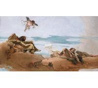 IPLUPJDY Dipinto su Tela Arte Della Parete su Tela Immagine Pittura Studio per un soffitto con la personificazione del consiglio di Battista per Decorazioni per la Casa 60x90cm