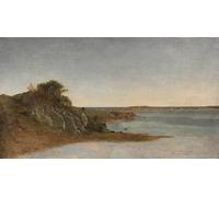 IPLUPJDY Dipinto su Tela Arte Della Parete su Tela Immagine Pittura Vista Vicino a John Frederick Kensett per Decorazioni per la Casa 60x90cm