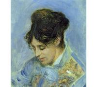 IPLUPJDY Dipinto su Tela Tela Immaginie Stampe da Parete Ritratto di Madame Claude Monet di Pierre Auguste Renoir per Decorazioni per la Casa 60x90cm