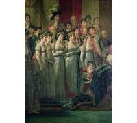 IPLUPJDY Mural Dipinto Vintage Quadri la consacrazione dell'imperatore Napoleone e l'incoronazione dell'imperatrice Giuseppina di Jacques Louis David per la Decorazione Della Parete 60x90cm