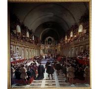 IPLUPJDY Quadri da Parete Mural Dipinto Vintage Quadri gli Stati Generali di Parigi Ottobre di Jean Alaux per la Decorazione Della Parete 60x90cm
