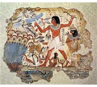 IPLUPJDY Quadri da Parete Mural Dipinto Vintage Quadri Nebamun caccia nelle paludi con sua moglie e sua figlia dal famoso artista per la Decorazione Della Parete 60x90cm