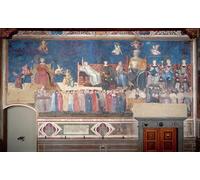 IPLUPJDY Quadri Stampe Quadro su Tela Poster su Tela Allegoria del Buon Governo di Ambrogio Lorenzetti per Decorazioni per la Casa 60x90cm